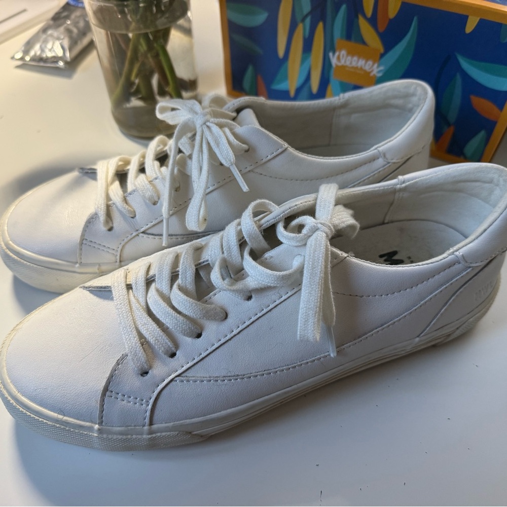 Madewell White Low-Top Sneakers Leather Upper